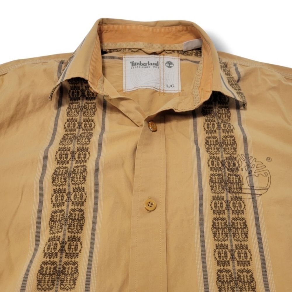 Vintage Timberland Shirt Size Large Men's Western Button Down Shirt Long Sleeve - Picture 3 of 8